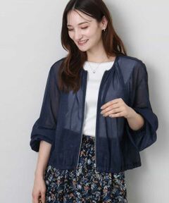 MK MICHEL KLEIN / エムケーミッシェルクラン その他アウター | デニム調シアーブルゾン/洗える