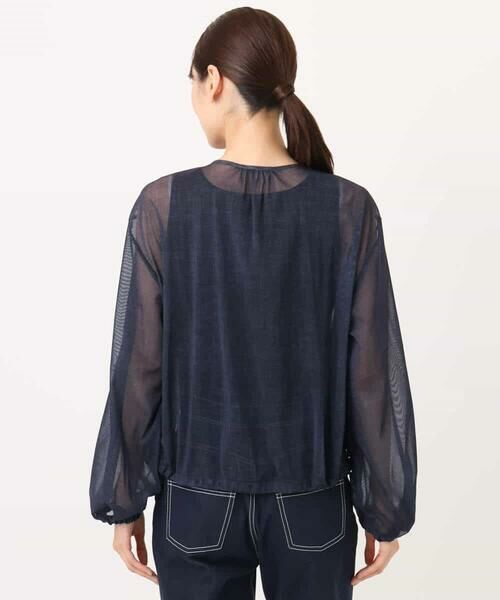 MK MICHEL KLEIN / エムケーミッシェルクラン その他アウター | デニム調シアーブルゾン/洗える | 詳細1