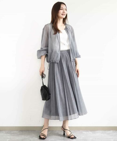 MK MICHEL KLEIN / エムケーミッシェルクラン その他アウター | デニム調シアーブルゾン/洗える | 詳細13