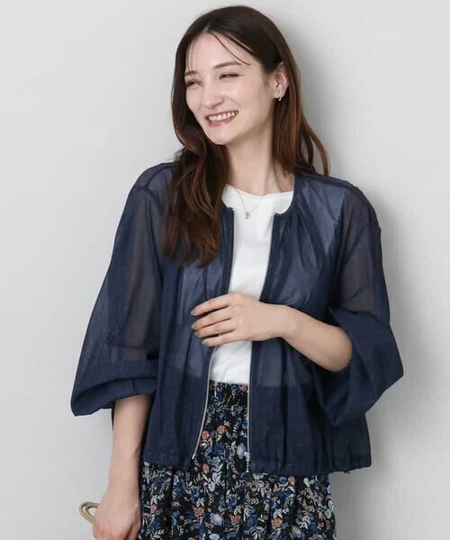 MK MICHEL KLEIN / エムケーミッシェルクラン その他アウター | デニム調シアーブルゾン/洗える | 詳細17