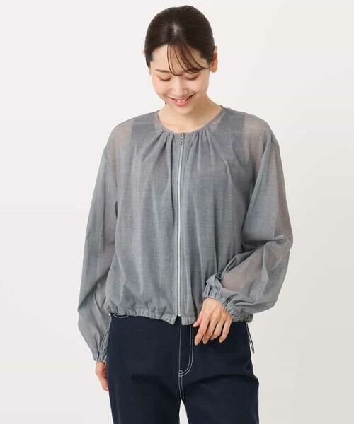 MK MICHEL KLEIN / エムケーミッシェルクラン その他アウター | デニム調シアーブルゾン/洗える | 詳細8