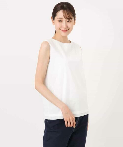 MK MICHEL KLEIN / エムケーミッシェルクラン カットソー | シルケットフライス ノースリーブカットソー/接触冷感/洗える | 詳細17