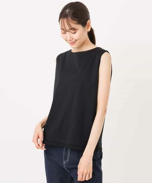 MK MICHEL KLEIN / エムケーミッシェルクラン カットソー | シルケットフライス ノースリーブカットソー/接触冷感/洗える | 詳細24