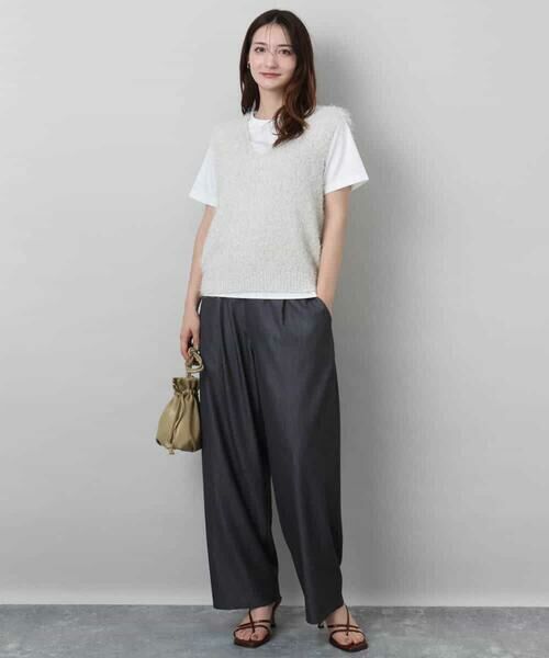 MK MICHEL KLEIN / エムケーミッシェルクラン カットソー | イニシャル刺繍コットンTシャツ/UVカット/接触冷感/洗える | 詳細10