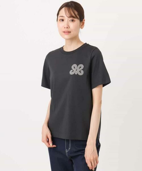 MK MICHEL KLEIN / エムケーミッシェルクラン カットソー | イニシャル刺繍コットンTシャツ/UVカット/接触冷感/洗える | 詳細19