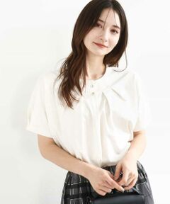 MK MICHEL KLEIN / エムケーミッシェルクラン カットソー | 前釦デザインドルマンスリーブカットソー/接触冷感/洗える