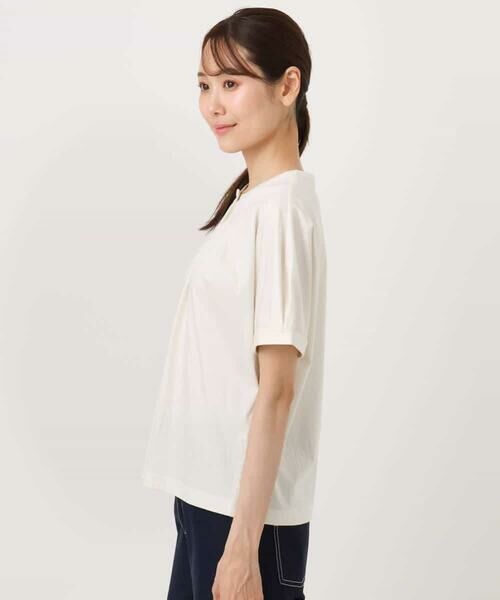 tシャツ 前釦デザインドルマンスリーブカットソー/接触冷感/洗える レディース 前釦デザインドルマンスリーブカットソー/接触冷感/洗える