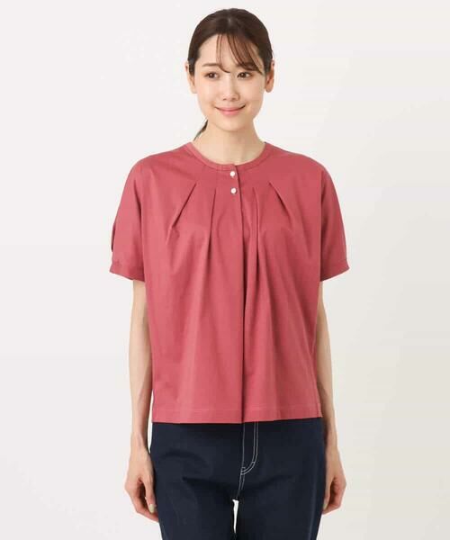 MK MICHEL KLEIN / エムケーミッシェルクラン カットソー | 前釦デザインドルマンスリーブカットソー/接触冷感/洗える | 詳細23