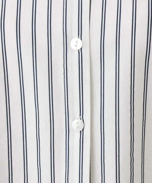 MK MICHEL KLEIN / エムケーミッシェルクラン カットソー | 先染めストライプ柄ドロストデザインカットソー/洗える | 詳細15