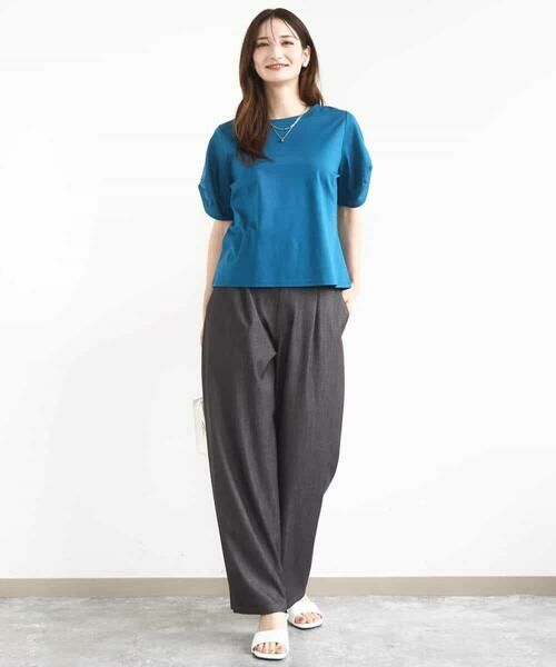 MK MICHEL KLEIN / エムケーミッシェルクラン カットソー | タックスリーブポンチカットソー/接触冷感/洗える | 詳細10