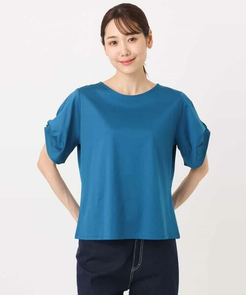 MK MICHEL KLEIN / エムケーミッシェルクラン カットソー | タックスリーブポンチカットソー/接触冷感/洗える | 詳細13