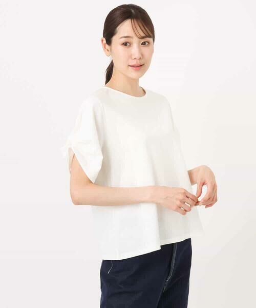 MK MICHEL KLEIN / エムケーミッシェルクラン カットソー | タックスリーブポンチカットソー/接触冷感/洗える | 詳細21