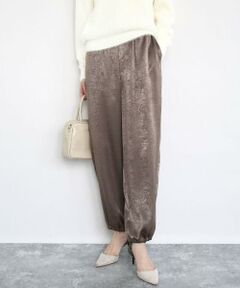 MK MICHEL KLEIN / エムケーミッシェルクラン その他パンツ | サテンヴィンテージ調ワイドパンツ/接触冷感/洗える