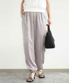 MK MICHEL KLEIN / エムケーミッシェルクラン その他パンツ | サテンヴィンテージ調ワイドパンツ/接触冷感/洗える