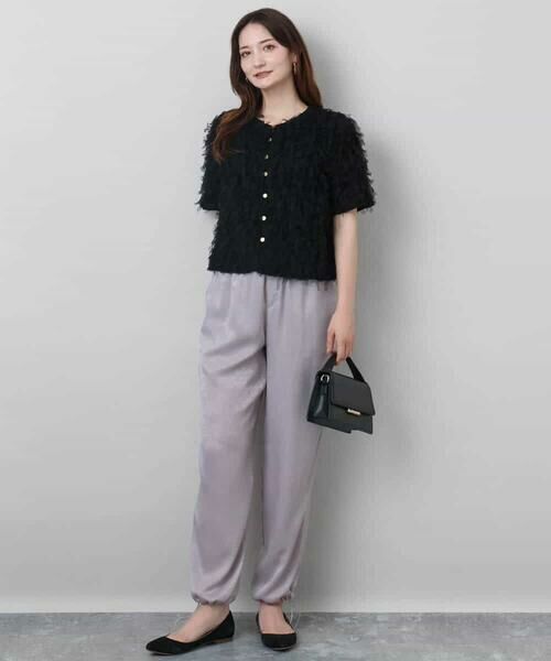 MK MICHEL KLEIN / エムケーミッシェルクラン その他パンツ | サテンヴィンテージ調ワイドパンツ/接触冷感/洗える | 詳細19