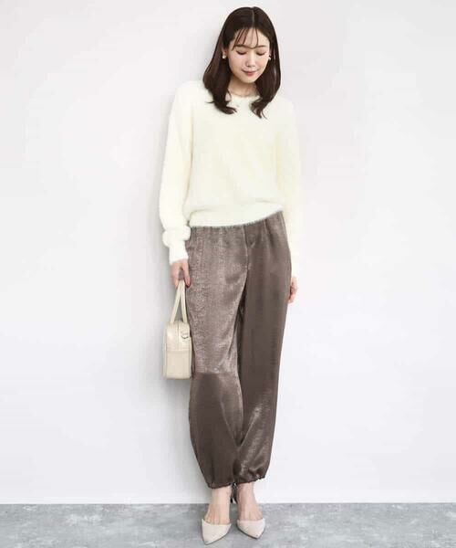 MK MICHEL KLEIN / エムケーミッシェルクラン その他パンツ | サテンヴィンテージ調ワイドパンツ/接触冷感/洗える | 詳細22