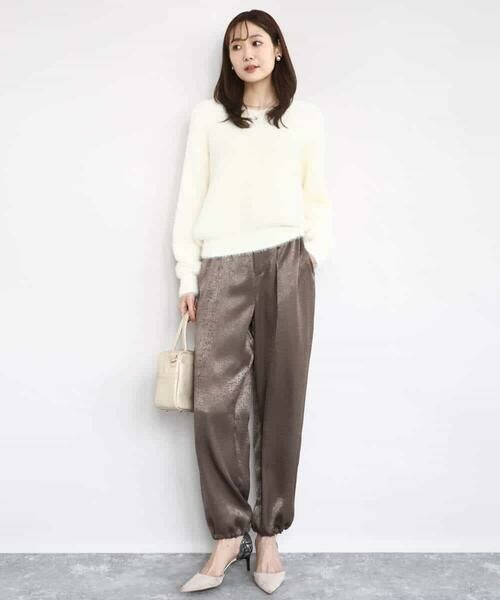 MK MICHEL KLEIN / エムケーミッシェルクラン その他パンツ | サテンヴィンテージ調ワイドパンツ/接触冷感/洗える | 詳細23