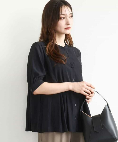 MK MICHEL KLEIN / エムケーミッシェルクラン シャツ・ブラウス | 五分袖チュニックブラウス/UVカット/接触冷感/洗える | 詳細1