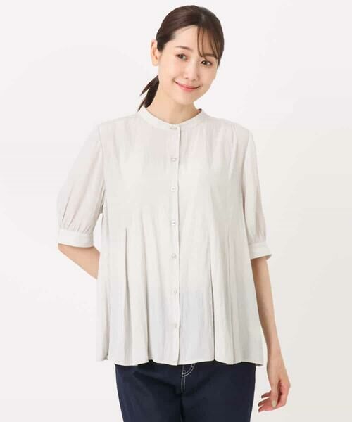 MK MICHEL KLEIN / エムケーミッシェルクラン シャツ・ブラウス | 五分袖チュニックブラウス/UVカット/接触冷感/洗える | 詳細10