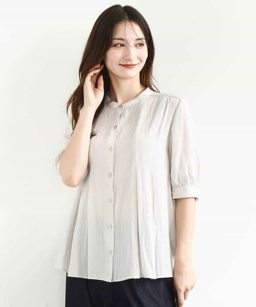 MK MICHEL KLEIN / エムケーミッシェルクラン シャツ・ブラウス | 五分袖チュニックブラウス/UVカット/接触冷感/洗える | 詳細6