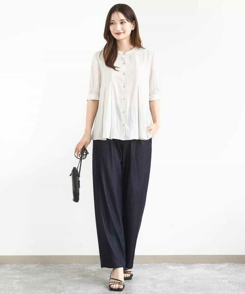 MK MICHEL KLEIN / エムケーミッシェルクラン シャツ・ブラウス | 五分袖チュニックブラウス/UVカット/接触冷感/洗える | 詳細8