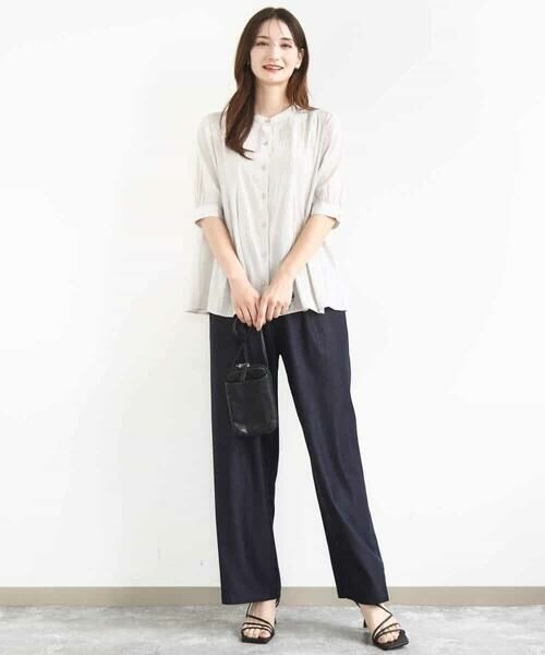 MK MICHEL KLEIN / エムケーミッシェルクラン シャツ・ブラウス | 五分袖チュニックブラウス/UVカット/接触冷感/洗える | 詳細9