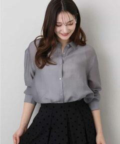 MK MICHEL KLEIN / エムケーミッシェルクラン シャツ・ブラウス | シアーローンシャツブラウス/洗える