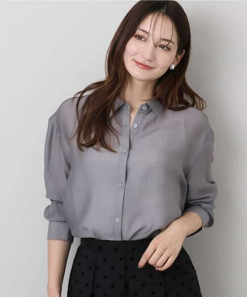 MK MICHEL KLEIN / エムケーミッシェルクラン シャツ・ブラウス | シアーローンシャツブラウス/洗える | 詳細11