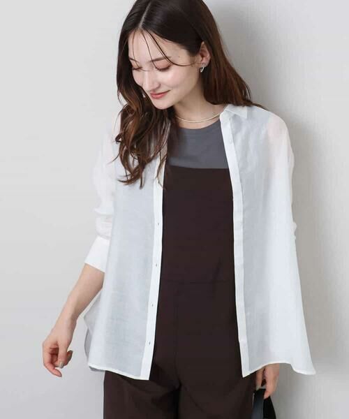 MK MICHEL KLEIN / エムケーミッシェルクラン シャツ・ブラウス | シアーローンシャツブラウス/洗える | 詳細15