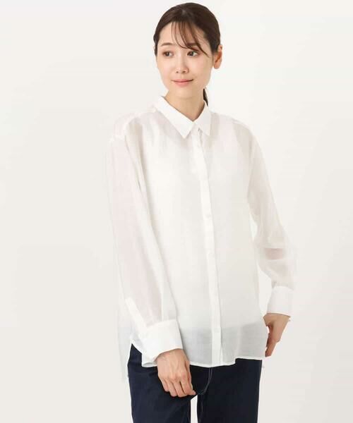 MK MICHEL KLEIN / エムケーミッシェルクラン シャツ・ブラウス | シアーローンシャツブラウス/洗える | 詳細9