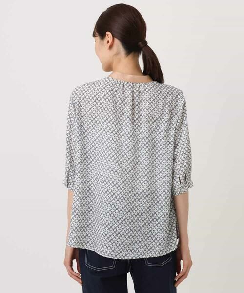 MK MICHEL KLEIN / エムケーミッシェルクラン シャツ・ブラウス | 幾何プリント配色ブラウス/接触冷感/洗える | 詳細12