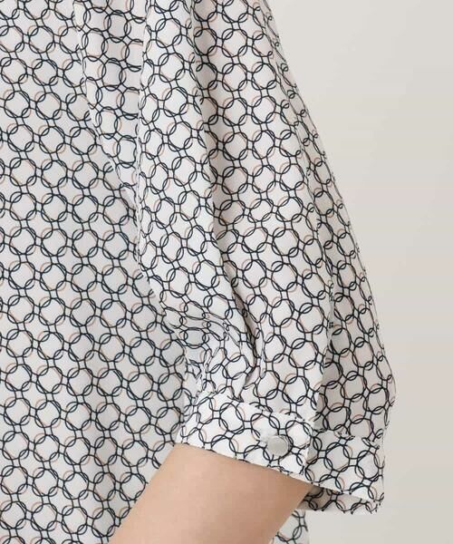 MK MICHEL KLEIN / エムケーミッシェルクラン シャツ・ブラウス | 幾何プリント配色ブラウス/接触冷感/洗える | 詳細15