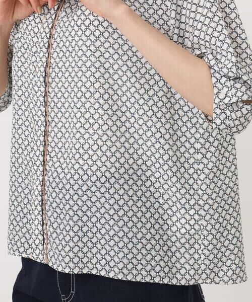 MK MICHEL KLEIN / エムケーミッシェルクラン シャツ・ブラウス | 幾何プリント配色ブラウス/接触冷感/洗える | 詳細16