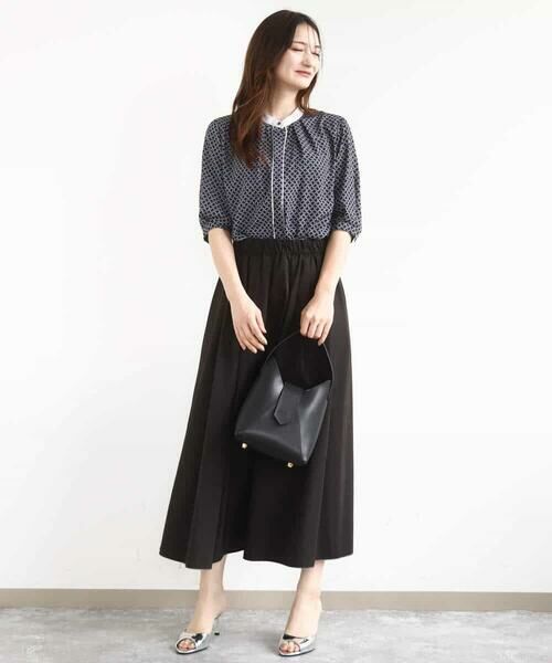 MK MICHEL KLEIN / エムケーミッシェルクラン シャツ・ブラウス | 幾何プリント配色ブラウス/接触冷感/洗える | 詳細3