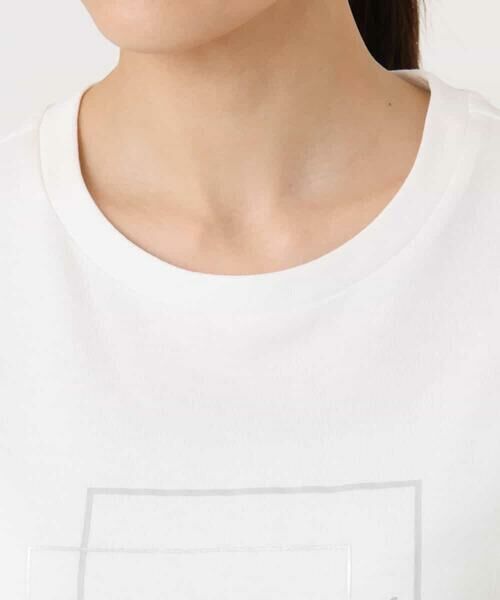 MK MICHEL KLEIN / エムケーミッシェルクラン カットソー | フレームロゴデザインTシャツ/UVカット/接触冷感/洗える | 詳細12