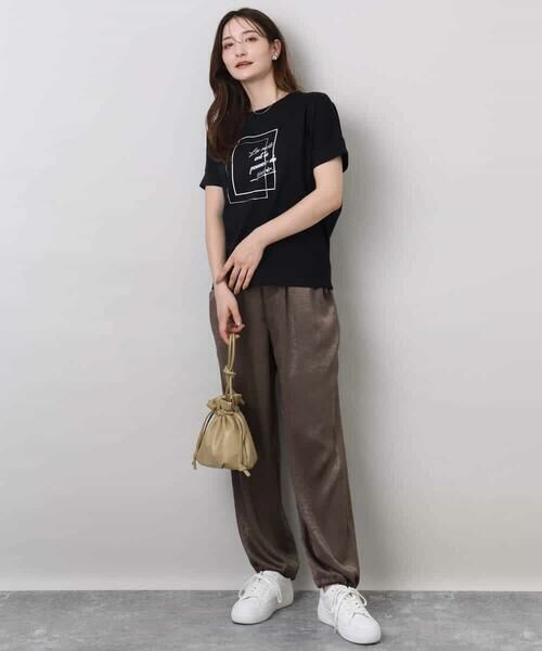 MK MICHEL KLEIN / エムケーミッシェルクラン カットソー | フレームロゴデザインTシャツ/UVカット/接触冷感/洗える | 詳細4