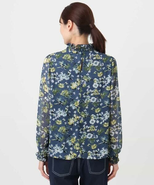 MK MICHEL KLEIN / エムケーミッシェルクラン シャツ・ブラウス | クラシックフラワープリント シフォンブラウス/洗える | 詳細18