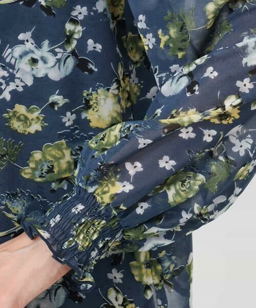 MK MICHEL KLEIN / エムケーミッシェルクラン シャツ・ブラウス | クラシックフラワープリント シフォンブラウス/洗える | 詳細21