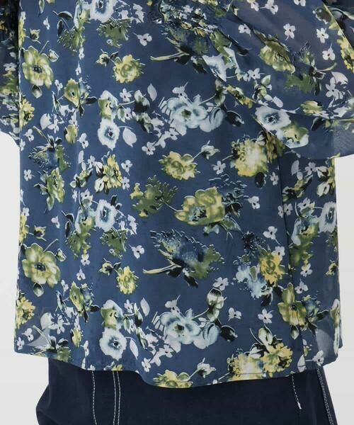 MK MICHEL KLEIN / エムケーミッシェルクラン シャツ・ブラウス | クラシックフラワープリント シフォンブラウス/洗える | 詳細22