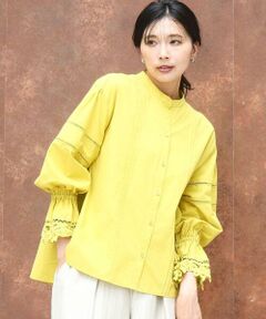 MK MICHEL KLEIN / エムケーミッシェルクラン シャツ・ブラウス | コットンレースブラウス/洗える