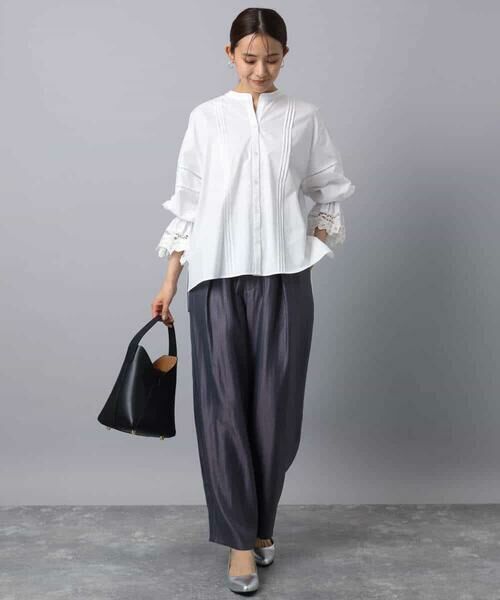 MK MICHEL KLEIN / エムケーミッシェルクラン シャツ・ブラウス | コットンレースブラウス/洗える | 詳細10