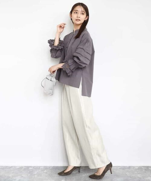 MK MICHEL KLEIN / エムケーミッシェルクラン シャツ・ブラウス | コットンレースブラウス/洗える | 詳細19