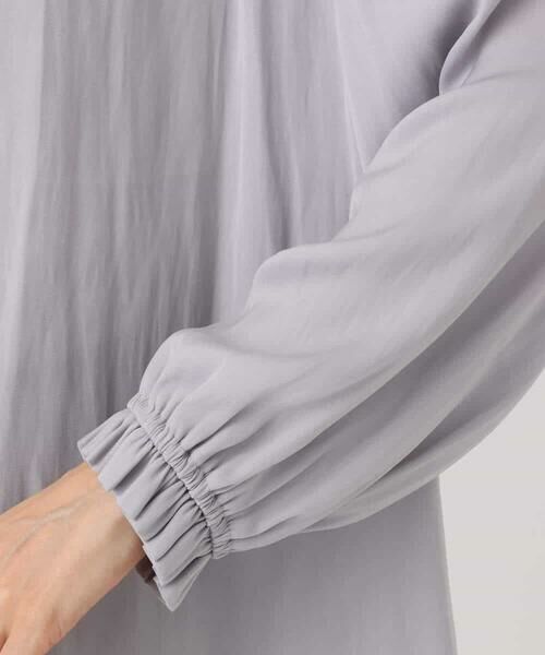 MK MICHEL KLEIN / エムケーミッシェルクラン シャツ・ブラウス | 起毛サテン スキッパーデザインブラウス/洗える | 詳細26