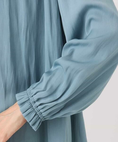 MK MICHEL KLEIN / エムケーミッシェルクラン シャツ・ブラウス | 起毛サテン スキッパーデザインブラウス/洗える | 詳細30