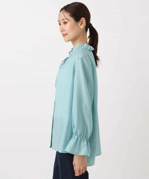 MK MICHEL KLEIN / エムケーミッシェルクラン シャツ・ブラウス | フリルネックディティールブラウス/洗える | 詳細13