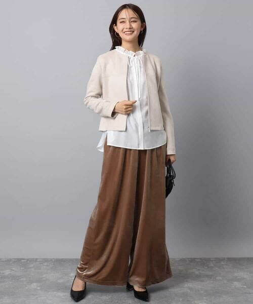 MK MICHEL KLEIN / エムケーミッシェルクラン シャツ・ブラウス | フリルネックディティールブラウス/洗える | 詳細7