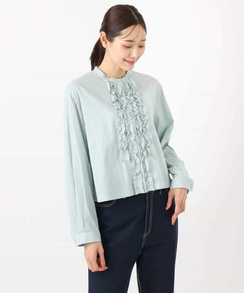 MK MICHEL KLEIN / エムケーミッシェルクラン シャツ・ブラウス | フロントフリルデザインブラウス/洗える | 詳細15