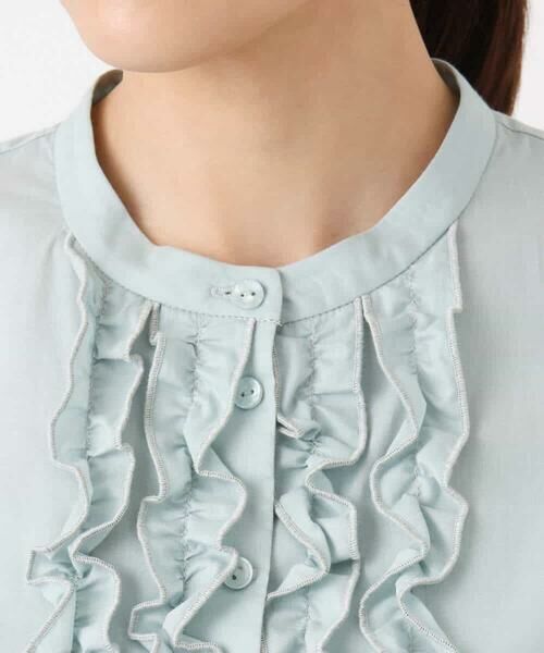 MK MICHEL KLEIN / エムケーミッシェルクラン シャツ・ブラウス | フロントフリルデザインブラウス/洗える | 詳細18