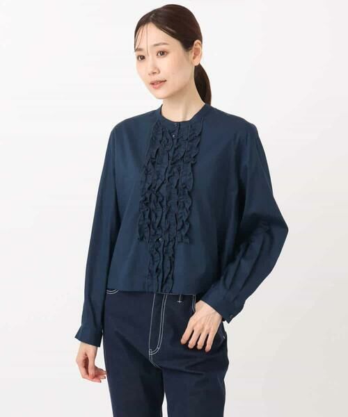 MK MICHEL KLEIN / エムケーミッシェルクラン シャツ・ブラウス | フロントフリルデザインブラウス/洗える | 詳細25