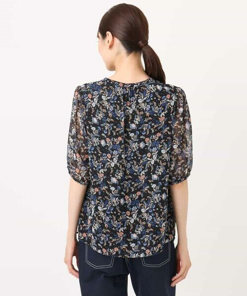 MK MICHEL KLEIN / エムケーミッシェルクラン シャツ・ブラウス | フラワードットプリントシフォンブラウス/洗える | 詳細17